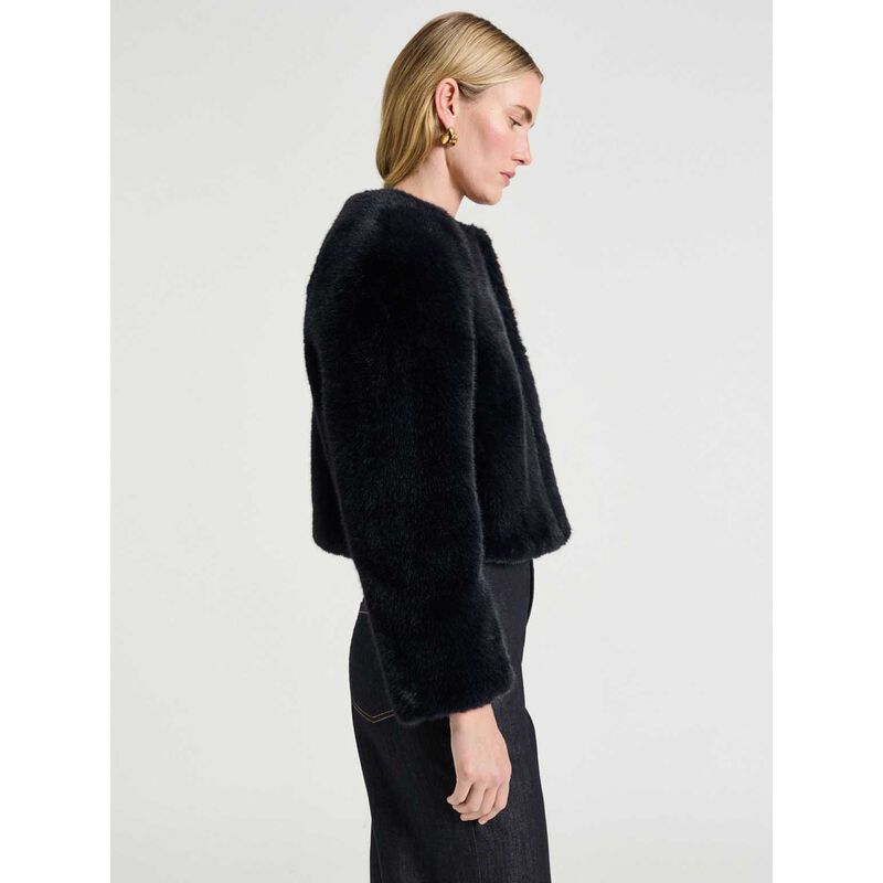 Veronika Maine Faux Fur Bomber image number 2